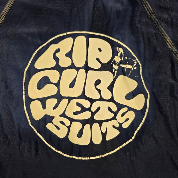 Rip Curl Planet Rashguard Mens Medium Blue Classic Short Sleeve Shirt Swimming - Picture 3 of 9